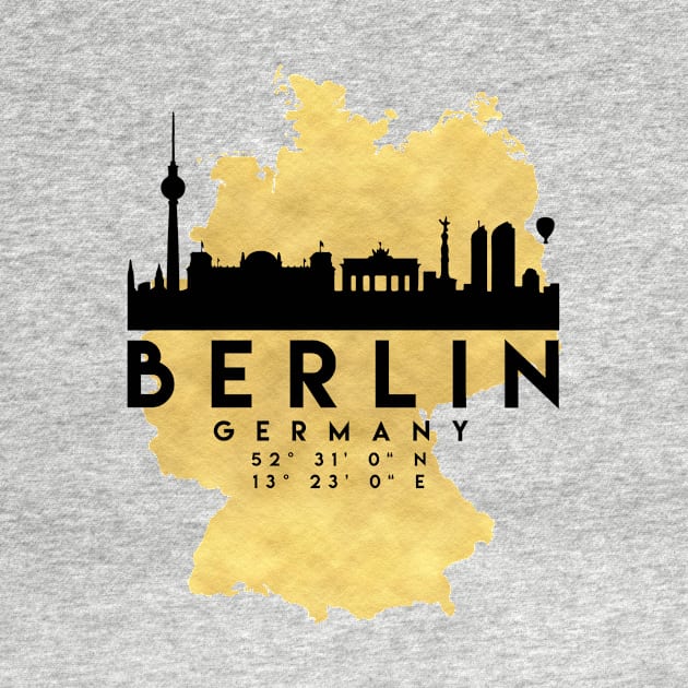 Berlin Germany Skyline Map Art by deificusArt